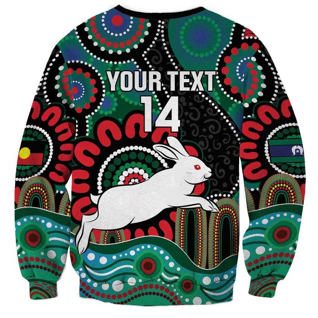 Custom NAIDOC Week 2025 Rabbitohs Sweatshirt Go Souths Indigenous Art