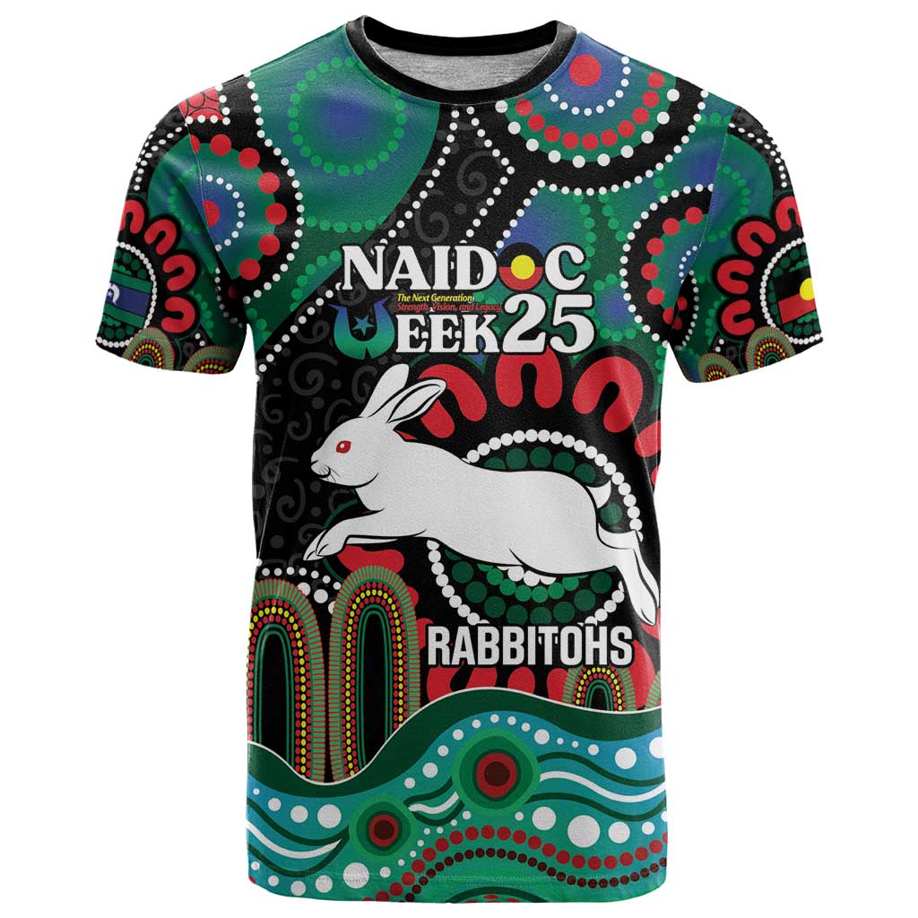 Custom NAIDOC Week 2025 Rabbitohs T Shirt Go Souths Indigenous Art