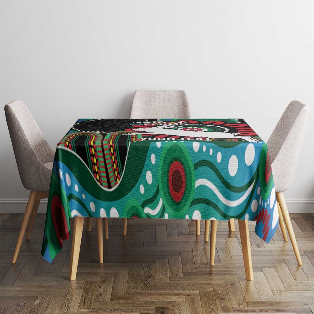 Custom NAIDOC Week 2025 Rabbitohs Tablecloth Go Souths Indigenous Art