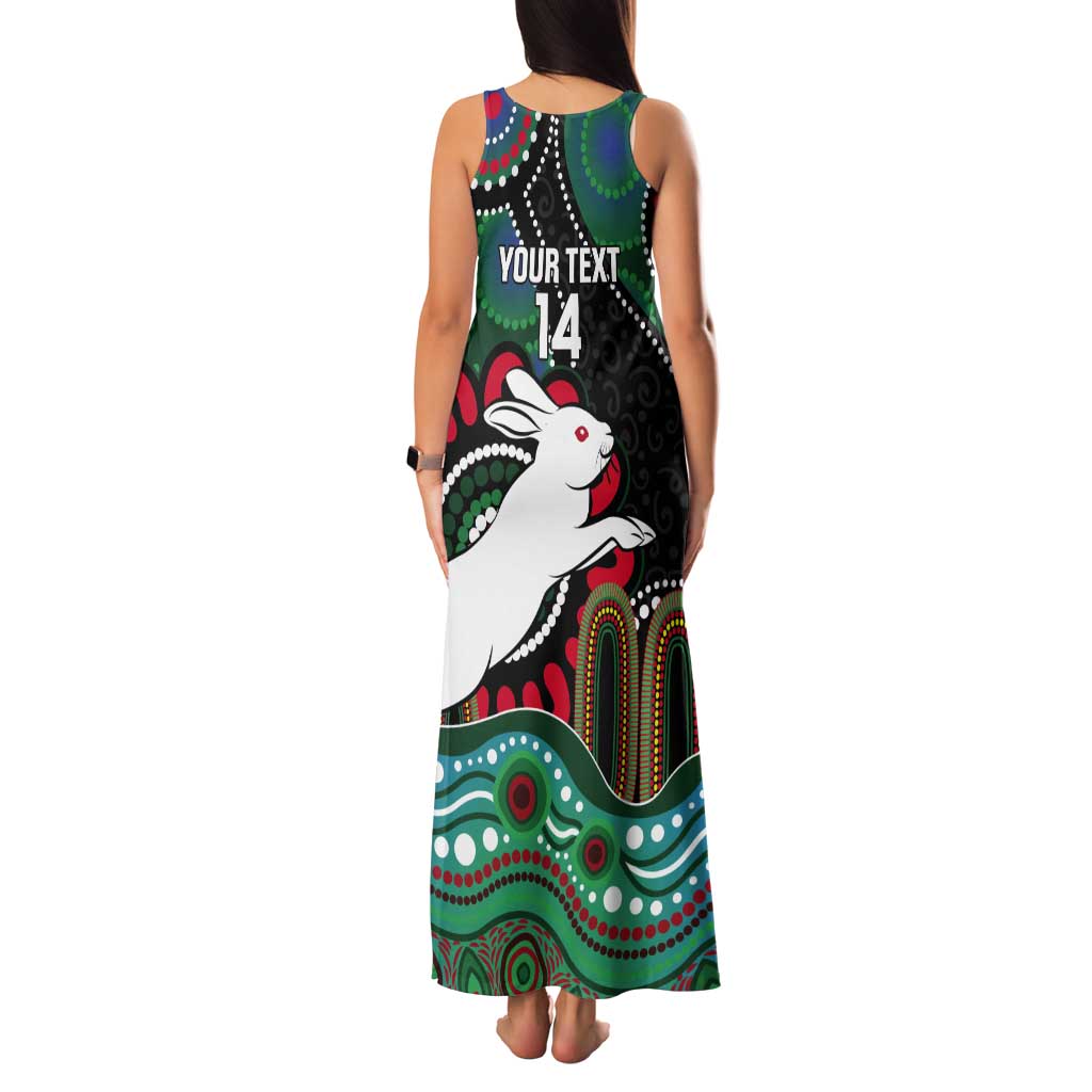 Custom NAIDOC Week 2025 Rabbitohs Tank Maxi Dress Go Souths Indigenous Art