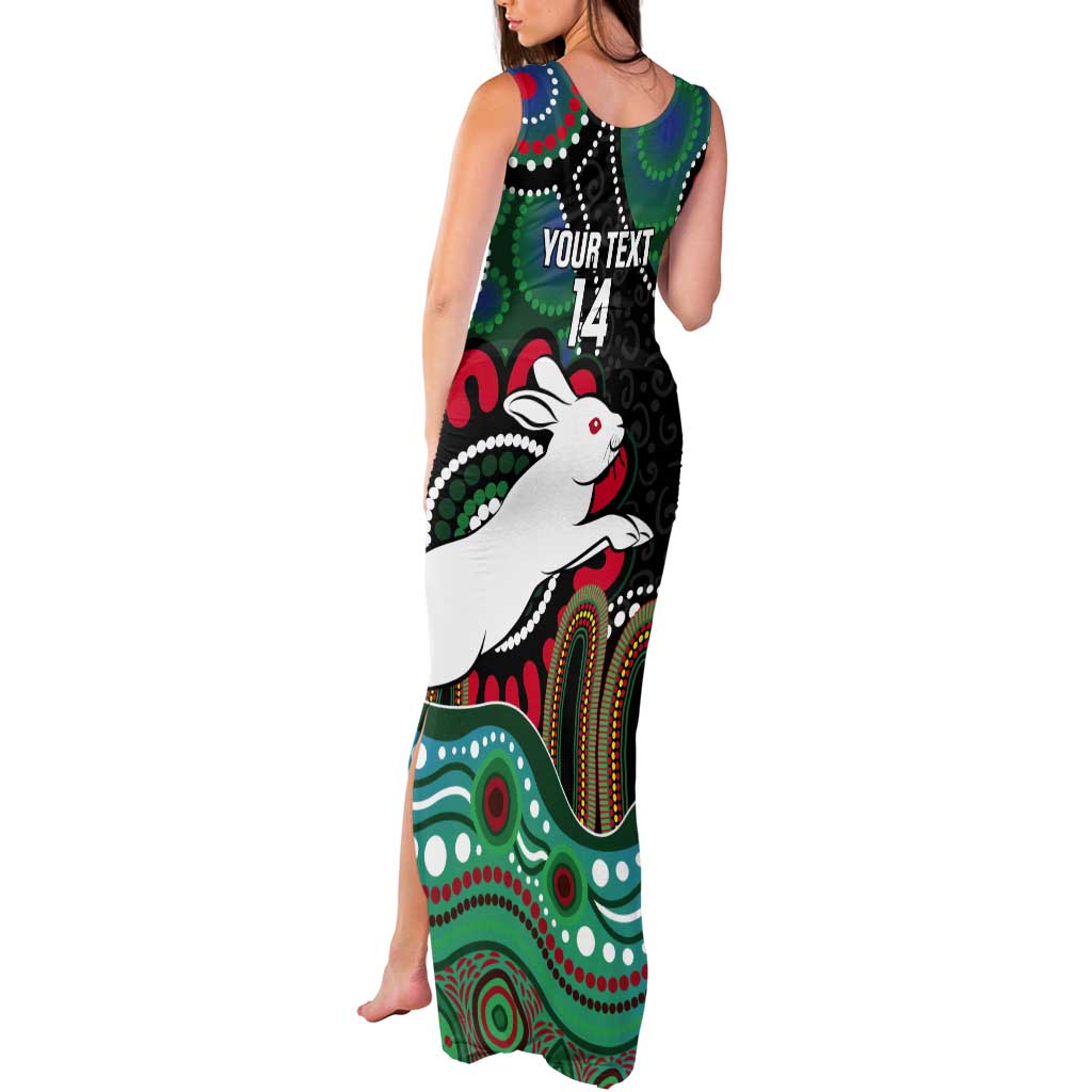 Custom NAIDOC Week 2025 Rabbitohs Tank Maxi Dress Go Souths Indigenous Art
