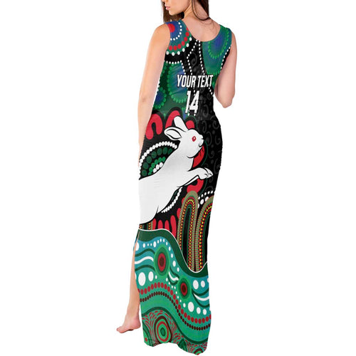 Custom NAIDOC Week 2025 Rabbitohs Tank Maxi Dress Go Souths Indigenous Art