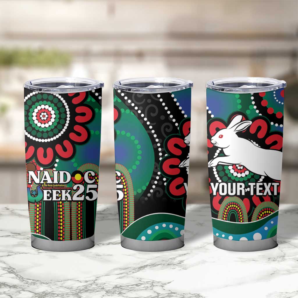 Custom NAIDOC Week 2025 Rabbitohs Tumbler Cup Go Souths Indigenous Art