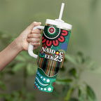 Custom NAIDOC Week 2025 Rabbitohs Tumbler With Handle Go Souths Indigenous Art