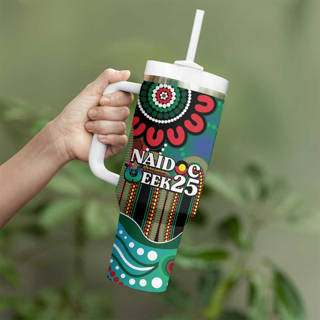 Custom NAIDOC Week 2025 Rabbitohs Tumbler With Handle Go Souths Indigenous Art