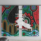 Custom NAIDOC Week 2025 Rabbitohs Window Curtain Go Souths Indigenous Art