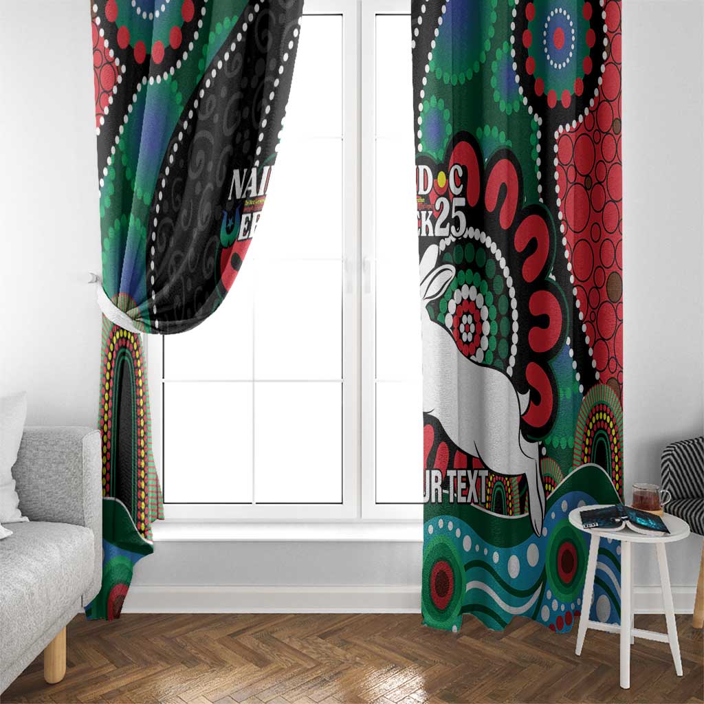 Custom NAIDOC Week 2025 Rabbitohs Window Curtain Go Souths Indigenous Art
