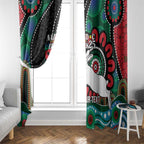 Custom NAIDOC Week 2025 Rabbitohs Window Curtain Go Souths Indigenous Art