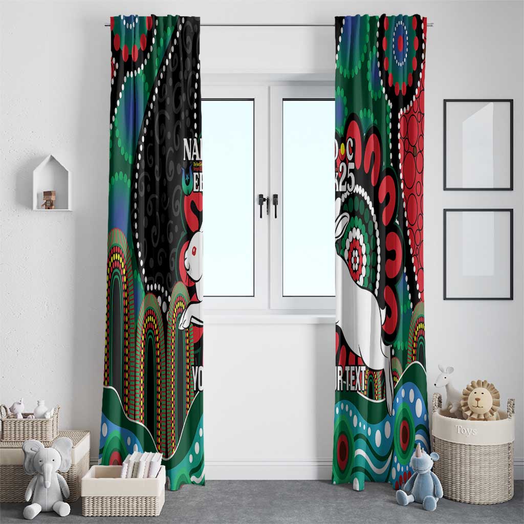 Custom NAIDOC Week 2025 Rabbitohs Window Curtain Go Souths Indigenous Art