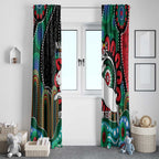 Custom NAIDOC Week 2025 Rabbitohs Window Curtain Go Souths Indigenous Art
