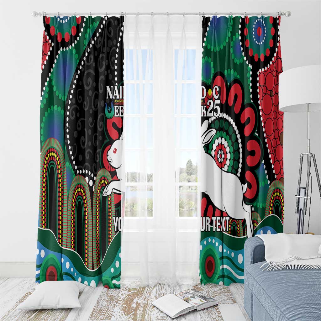 Custom NAIDOC Week 2025 Rabbitohs Window Curtain Go Souths Indigenous Art