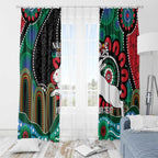 Custom NAIDOC Week 2025 Rabbitohs Window Curtain Go Souths Indigenous Art