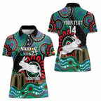 Custom NAIDOC Week 2025 Rabbitohs Women Polo Shirt Go Souths Indigenous Art