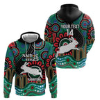 Custom NAIDOC Week 2025 Rabbitohs Zip Hoodie Go Souths Indigenous Art