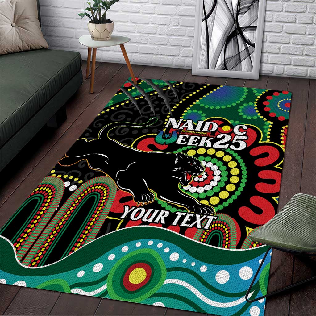 Custom NAIDOC Week 2025 Panthers Area Rug Go Mountain Men Indigenous Art