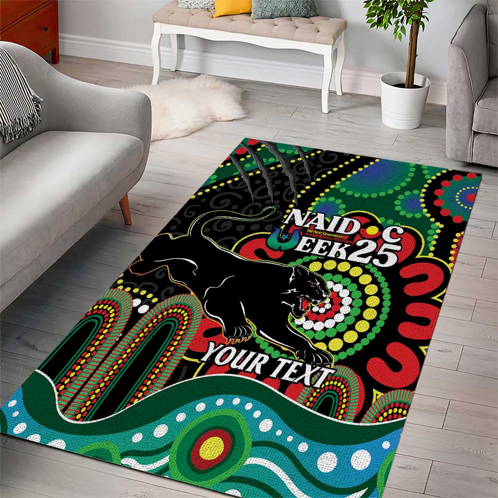 Custom NAIDOC Week 2025 Panthers Area Rug Go Mountain Men Indigenous Art