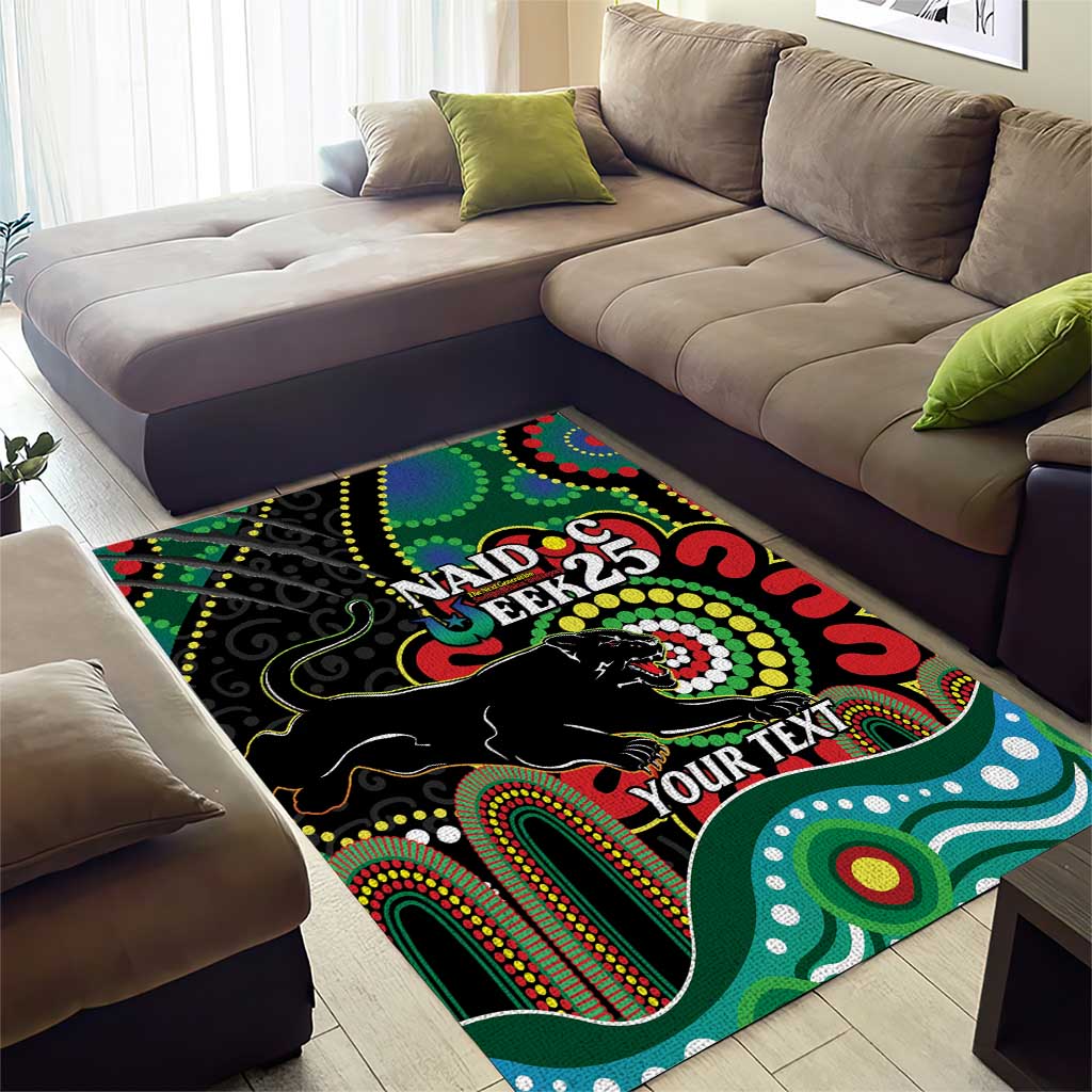 Custom NAIDOC Week 2025 Panthers Area Rug Go Mountain Men Indigenous Art