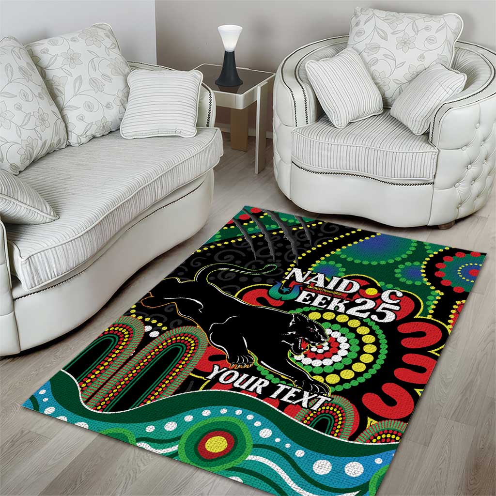 Custom NAIDOC Week 2025 Panthers Area Rug Go Mountain Men Indigenous Art