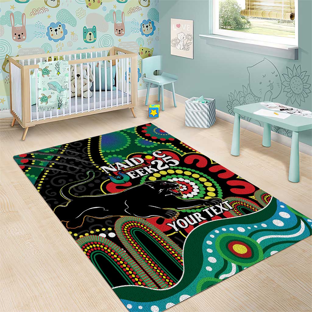 Custom NAIDOC Week 2025 Panthers Area Rug Go Mountain Men Indigenous Art