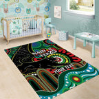 Custom NAIDOC Week 2025 Panthers Area Rug Go Mountain Men Indigenous Art