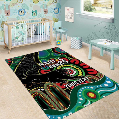 Custom NAIDOC Week 2025 Panthers Area Rug Go Mountain Men Indigenous Art