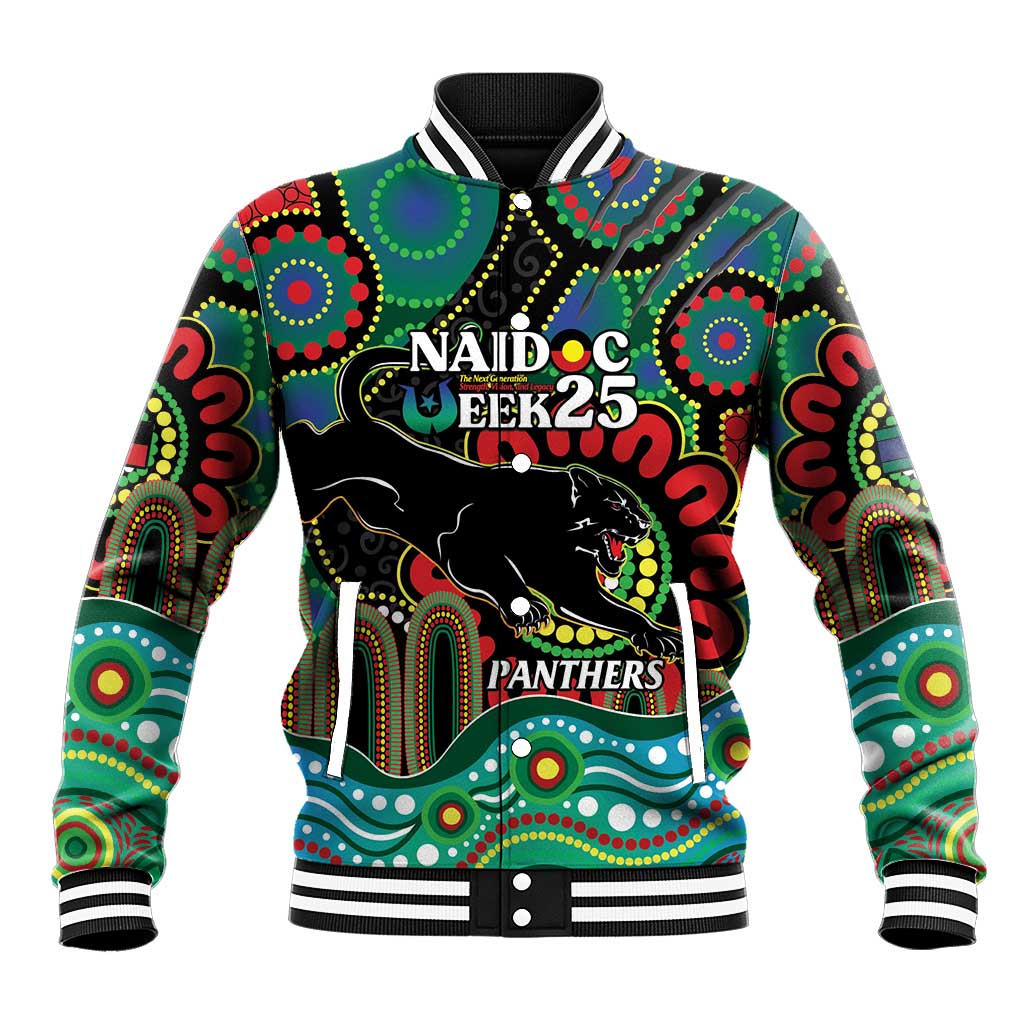 Custom NAIDOC Week 2025 Panthers Baseball Jacket Go Mountain Men Indigenous Art