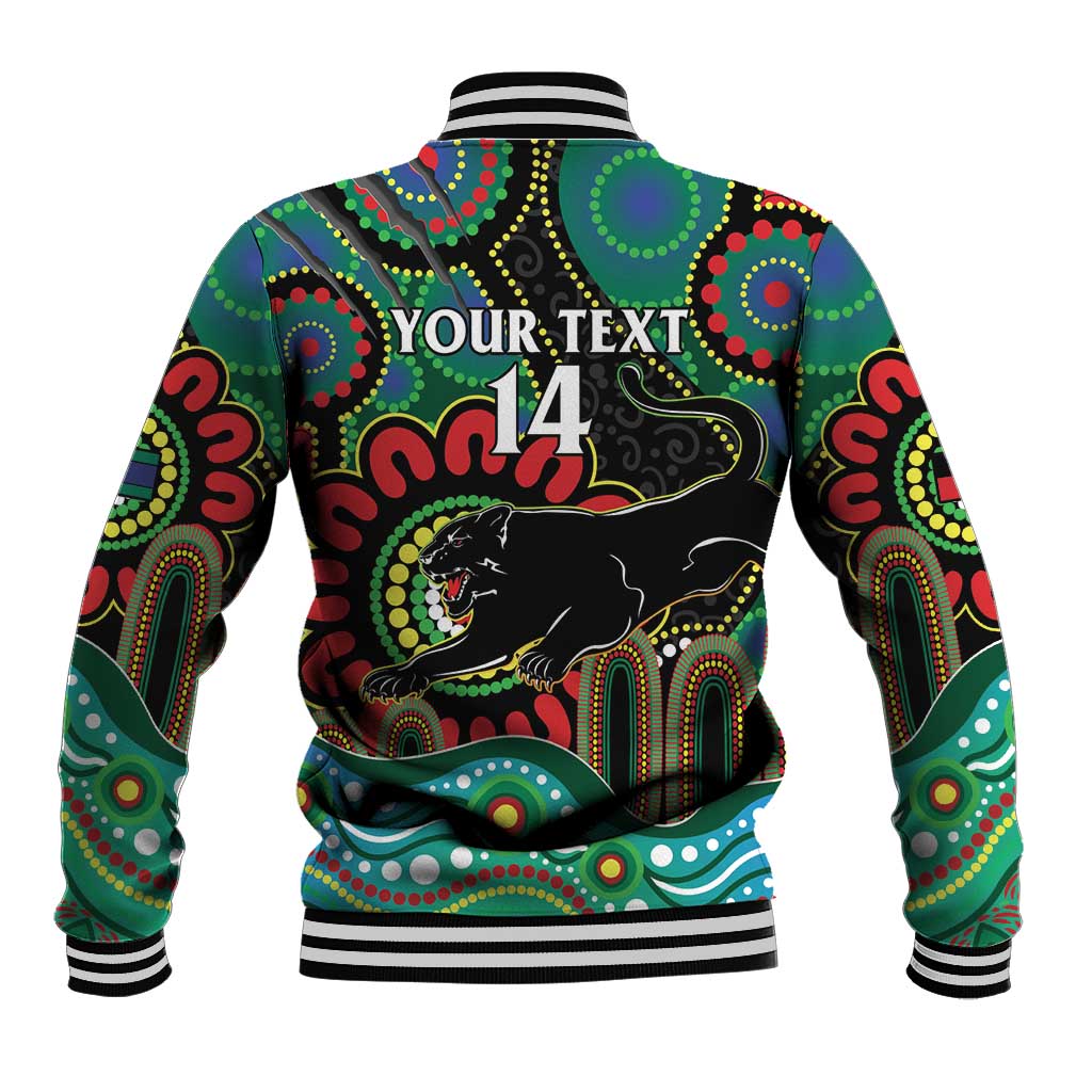 Custom NAIDOC Week 2025 Panthers Baseball Jacket Go Mountain Men Indigenous Art