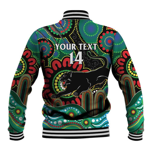 Custom NAIDOC Week 2025 Panthers Baseball Jacket Go Mountain Men Indigenous Art