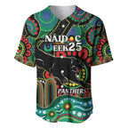 Custom NAIDOC Week 2025 Panthers Baseball Jersey Go Mountain Men Indigenous Art