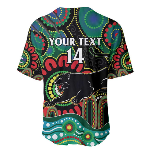 Custom NAIDOC Week 2025 Panthers Baseball Jersey Go Mountain Men Indigenous Art