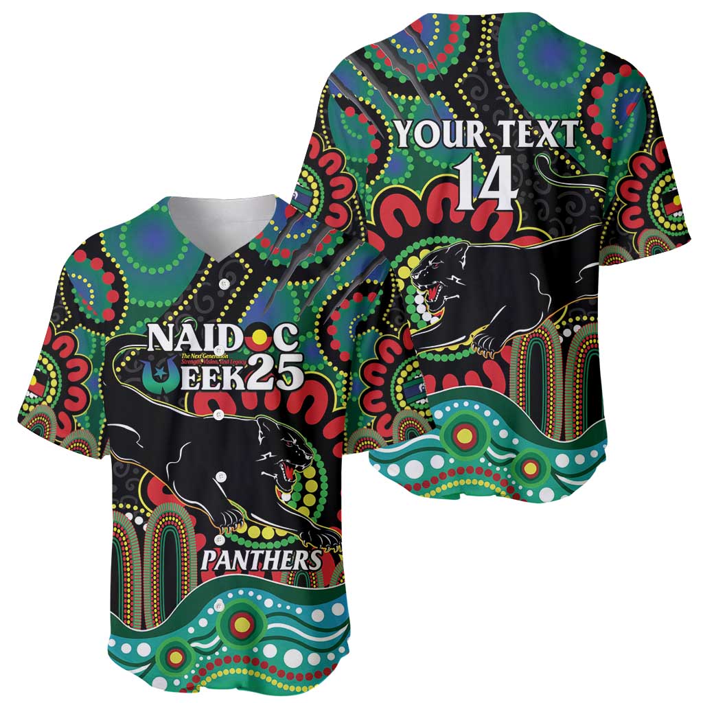 Custom NAIDOC Week 2025 Panthers Baseball Jersey Go Mountain Men Indigenous Art