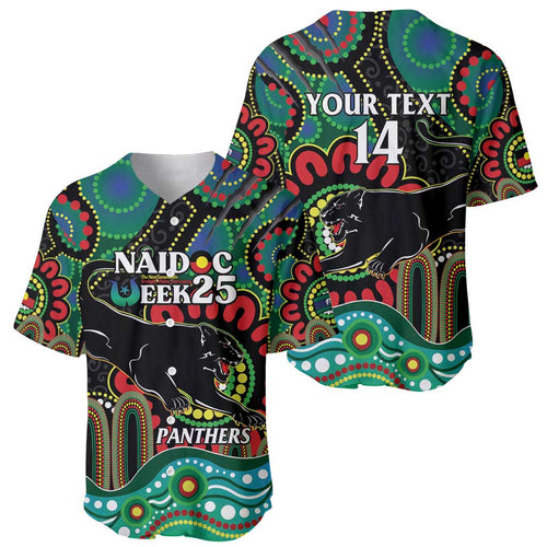 Custom NAIDOC Week 2025 Panthers Baseball Jersey Go Mountain Men Indigenous Art
