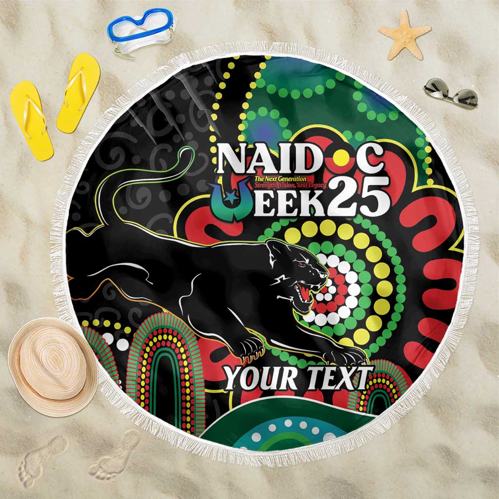 Custom NAIDOC Week 2025 Panthers Beach Blanket Go Mountain Men Indigenous Art