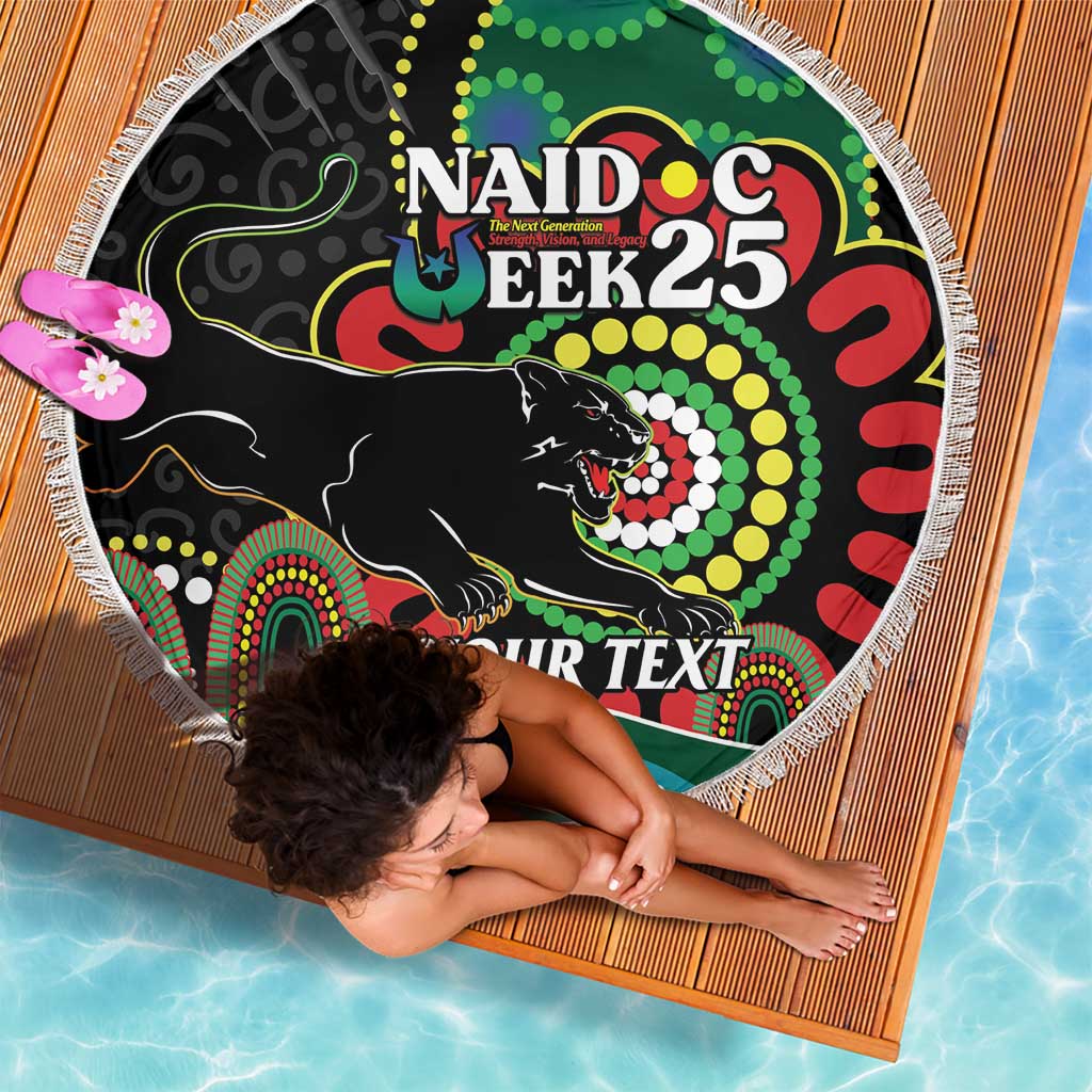 Custom NAIDOC Week 2025 Panthers Beach Blanket Go Mountain Men Indigenous Art