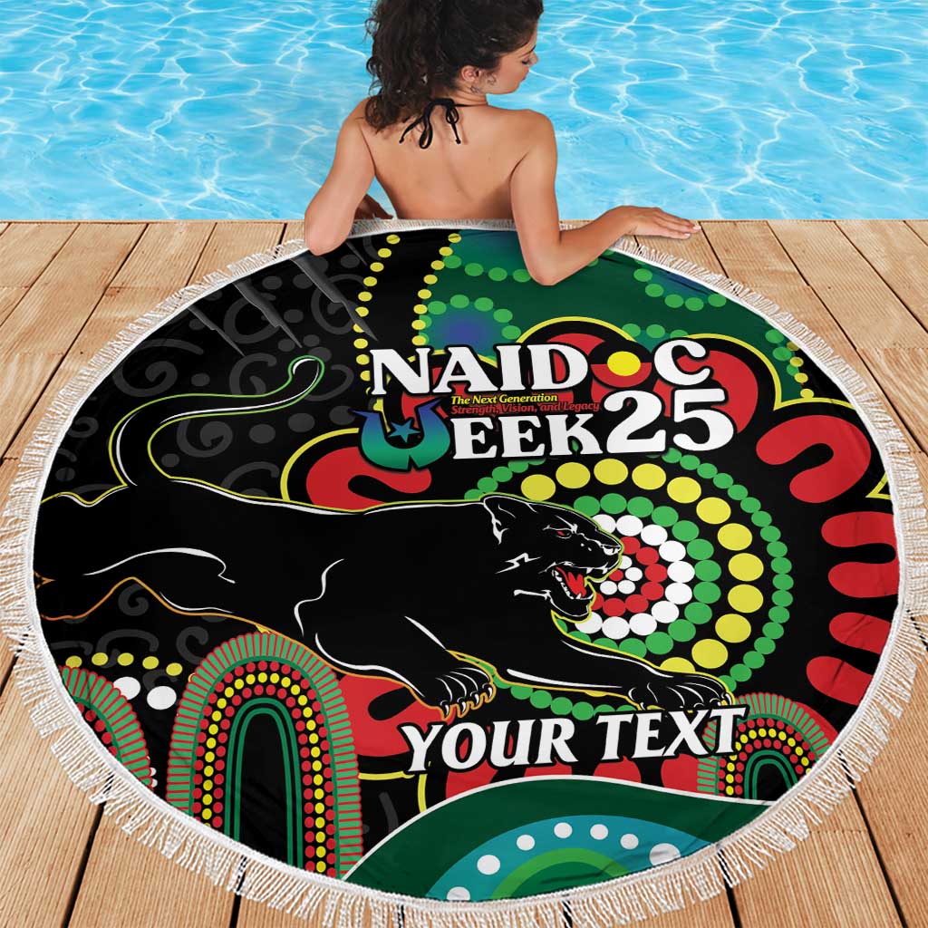 Custom NAIDOC Week 2025 Panthers Beach Blanket Go Mountain Men Indigenous Art