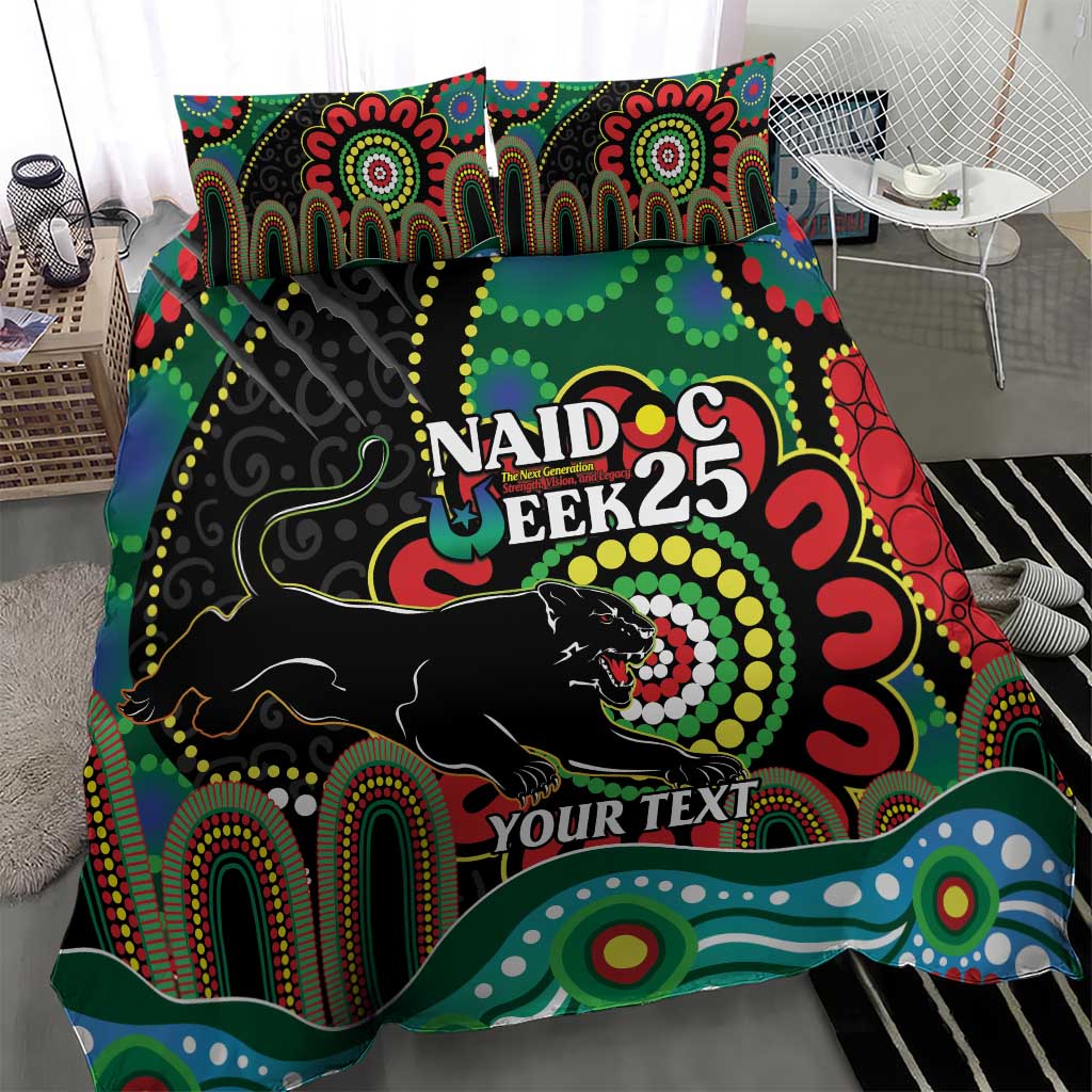 Custom NAIDOC Week 2025 Panthers Bedding Set Go Mountain Men Indigenous Art