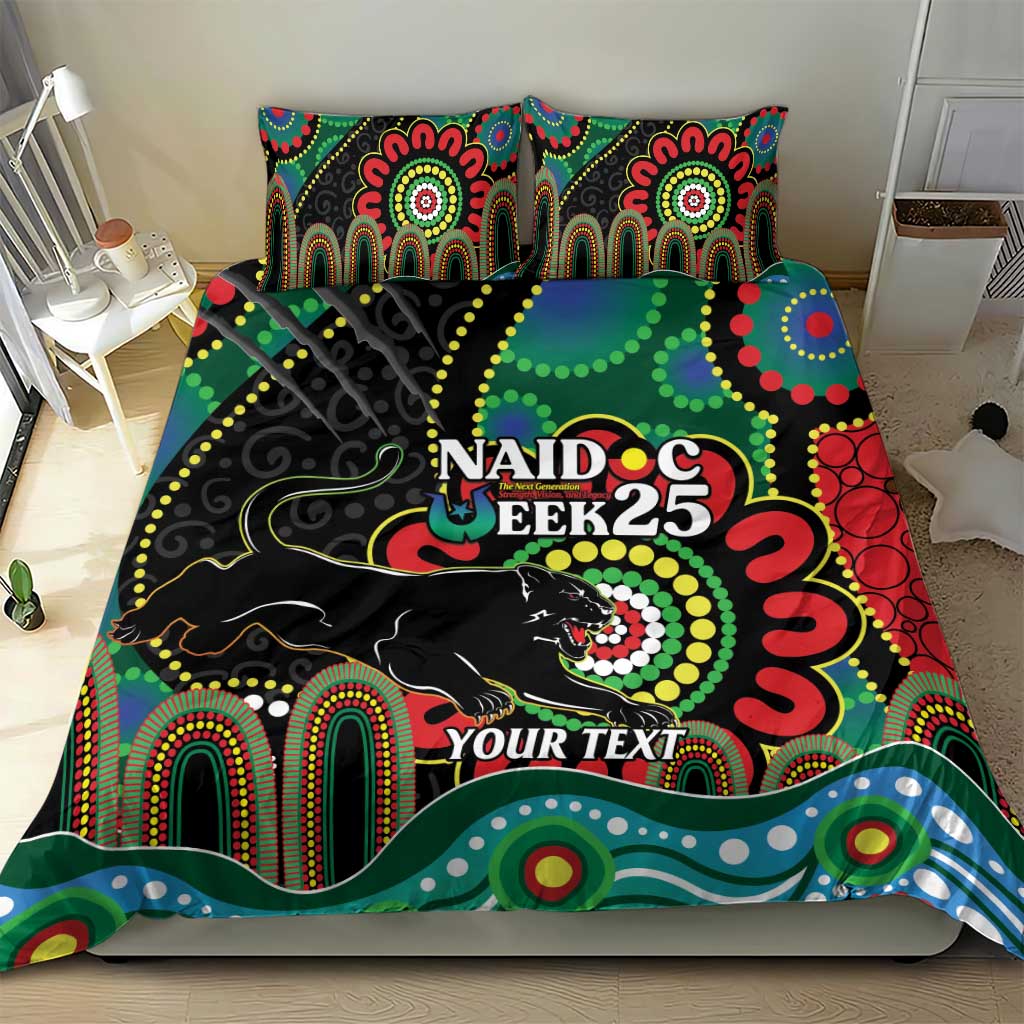 Custom NAIDOC Week 2025 Panthers Bedding Set Go Mountain Men Indigenous Art