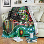 Custom NAIDOC Week 2025 Panthers Blanket Go Mountain Men Indigenous Art