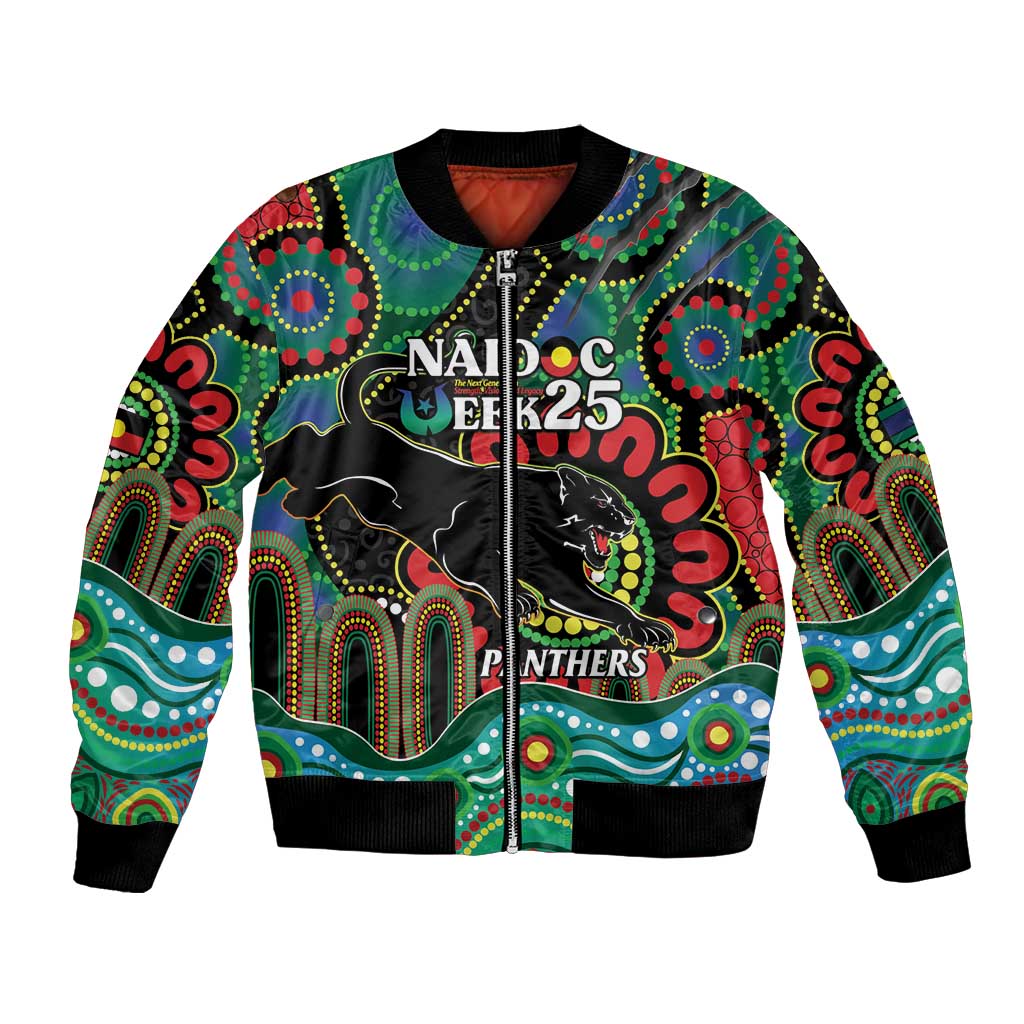 Custom NAIDOC Week 2025 Panthers Bomber Jacket Go Mountain Men Indigenous Art