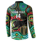 Custom NAIDOC Week 2025 Panthers Button Sweatshirt Go Mountain Men Indigenous Art