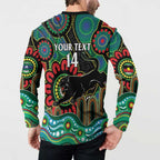 Custom NAIDOC Week 2025 Panthers Button Sweatshirt Go Mountain Men Indigenous Art