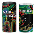 Custom NAIDOC Week 2025 Panthers 4 in 1 Can Cooler Tumbler Go Mountain Men Indigenous Art