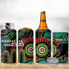 Custom NAIDOC Week 2025 Panthers 4 in 1 Can Cooler Tumbler Go Mountain Men Indigenous Art