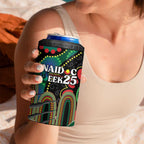 Custom NAIDOC Week 2025 Panthers 4 in 1 Can Cooler Tumbler Go Mountain Men Indigenous Art