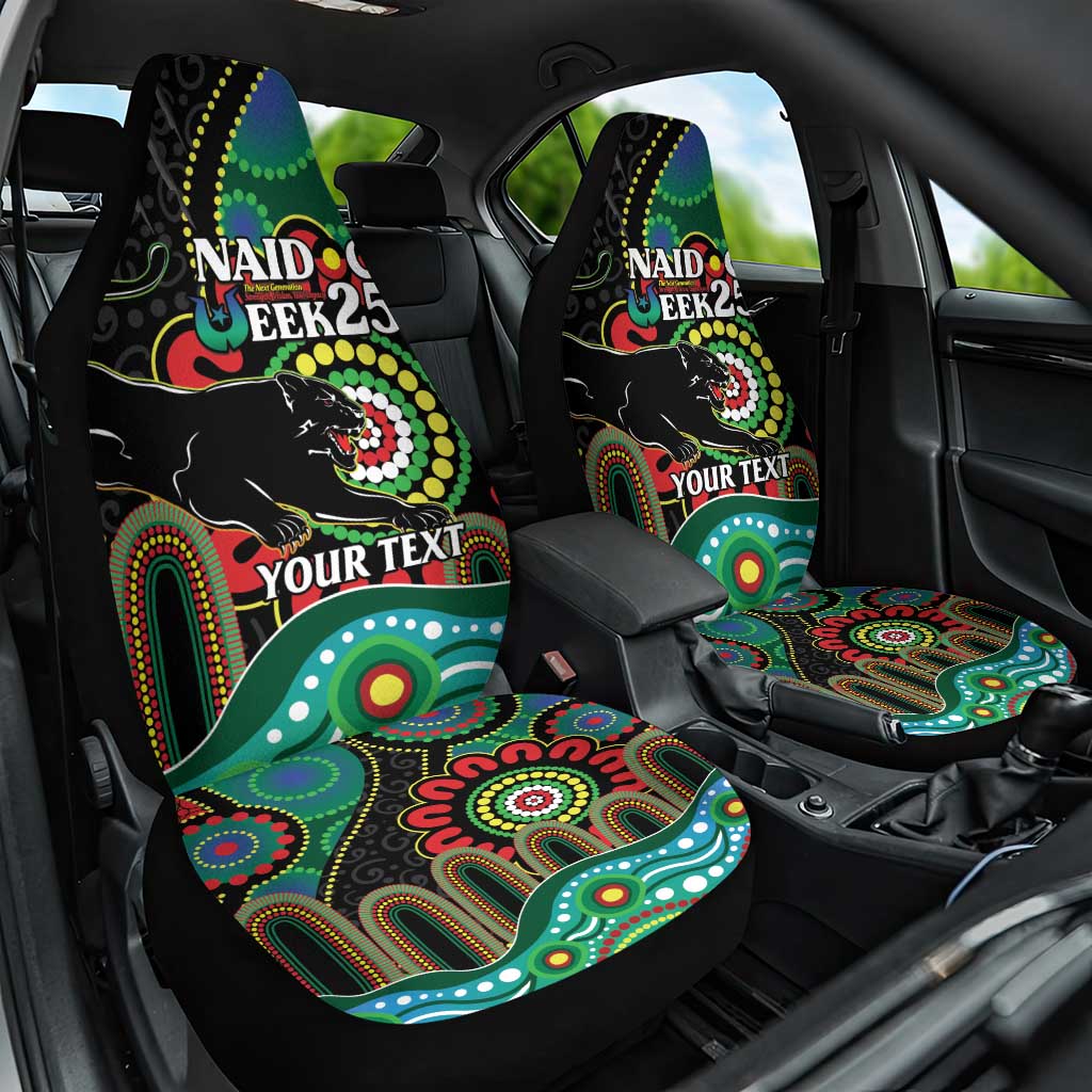 Custom NAIDOC Week 2025 Panthers Car Seat Cover Go Mountain Men Indigenous Art