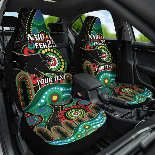 Custom NAIDOC Week 2025 Panthers Car Seat Cover Go Mountain Men Indigenous Art