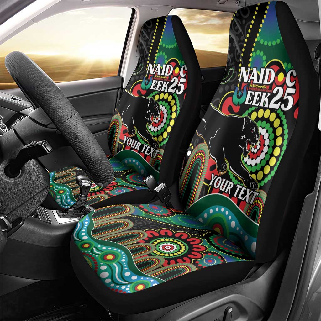 Custom NAIDOC Week 2025 Panthers Car Seat Cover Go Mountain Men Indigenous Art