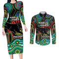 Custom NAIDOC Week 2025 Panthers Couples Matching Long Sleeve Bodycon Dress and Long Sleeve Button Shirt Go Mountain Men Indigenous Art