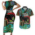 Custom NAIDOC Week 2025 Panthers Couples Matching Short Sleeve Bodycon Dress and Hawaiian Shirt Go Mountain Men Indigenous Art