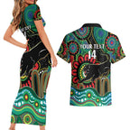 Custom NAIDOC Week 2025 Panthers Couples Matching Short Sleeve Bodycon Dress and Hawaiian Shirt Go Mountain Men Indigenous Art